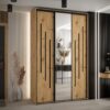 Kast CANNES 9-150 Breedte: 45 cm Korpus: wit Front: artisan eiken Lijst: zwart