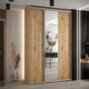 Kast CANNES 9-150 Breedte: 45 cm Korpus: artisan eiken Front: artisan eiken Lijst: zilverkleurig