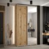 Kast CANNES 9-130 Breedte: 45 cm Korpus: artisan eiken Front: artisan eiken Lijst: zilverkleurig