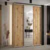 Kast CANNES 9-170 Breedte: 45 cm Korpus: artisan eiken Front: artisan eiken Lijst: zilverkleurig