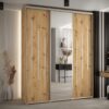 Kast CANNES 9-190 Breedte: 45 cm Korpus: artisan eiken Front: artisan eiken Lijst: zilverkleurig