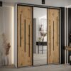 Kast CANNES 9-190 Breedte: 45 cm Korpus: wit Front: artisan eiken Lijst: zwart