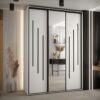Kast CANNES 9-170 Breedte: 45 cm Korpus: wit Front: wit Lijst: zwart