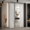 Kast CANNES 9-150 Breedte: 45 cm Korpus: wit Front: wit Lijst: zilverkleurig