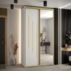 Kast CANNES 9-130 Breedte: 45 cm Korpus: wit Front: wit Lijst: goudkleurig