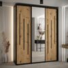 Kast CANNES 9-190 Breedte: 45 cm Korpus: zwart Front: artisan eiken Lijst: zwart