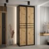 Kast CANNES 10-110 Breedte: 45 cm Korpus: zwart Front: artisan eiken Lijst: zwart