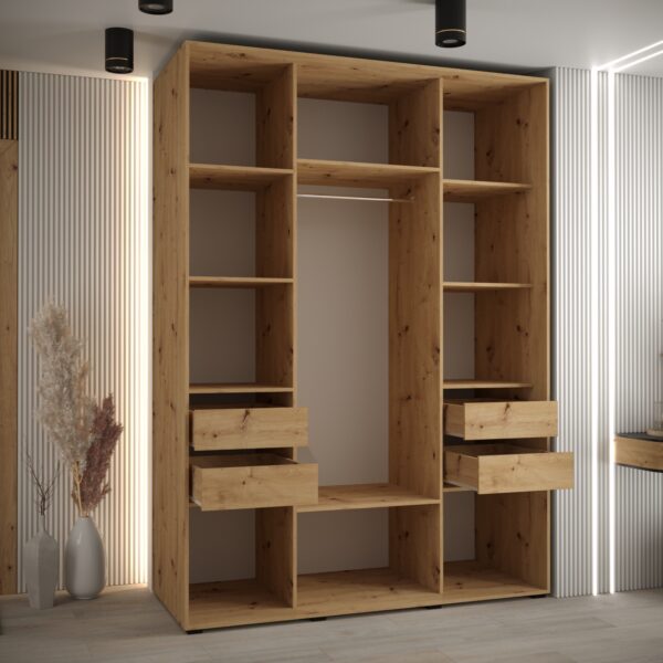 Wnętrze szafa LANKO 160 z  szufladami