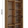 Afmetingen van de kast 100cm/60/205