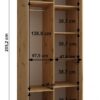 Afmetingen van de kast 120cm/60/205