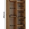 Afmetingen van de kast 120cm/60/205