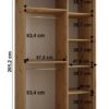 Afmetingen van de kast 140cm/60/205
