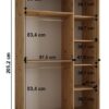 Afmetingen van de kast 150cm/60/205