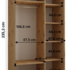 Afmetingen 140cm/60/235