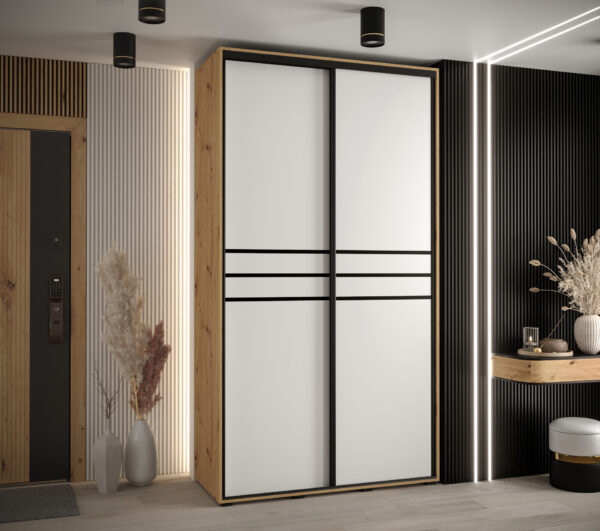 Schuifkledingkast CANNES 130 cm – diepte 45 cm — foto 2