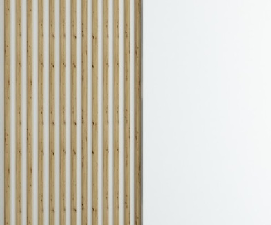 Wit mat lamellen artisan + spiegel