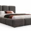 Antraciet gestoffeerd bed MAFFO met hoog hoofdbord – Abriamo 01