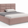 Oudroze gestoffeerd bed MOET met hoog hoofdbord