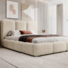 Crèmekleurig bouclé bed MAFFO in moderne slaapkamer – Now or Never 02