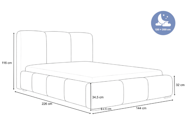Bed MAFFO Afmetingen 120x200