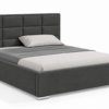 Antraciet gestoffeerd bed MOET met hoog hoofdbord