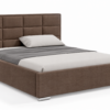 Bruin gestoffeerd bed MOET met hoog hoofdbord