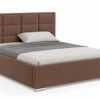 Bruin gestoffeerd bed MOET met hoog hoofdbord