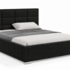 Zwart gestoffeerd bed MOET met hoog hoofdbord