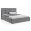 Moet gestoffeerd bed met opbergruimte in meubelstof Casablanca 2314, voorzien van een hoog hoofdbord met elegante vierkante vlakverdeling.