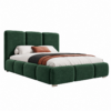 Donkergroen gestoffeerd bed MAFFO met hoog hoofdbord – Kronos 19