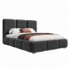 Antraciet gestoffeerd bed MAFFO met hoog hoofdbord – Kronos 34