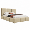 Beige gestoffeerd bed MAFFO met hoog hoofdbord – Kronos 35