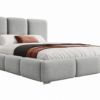 Donkergrijs gestoffeerd bed MAFFO met hoog hoofdbord – Magic Velvet 2218