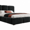 Zwart gestoffeerd bed MAFFO met hoog hoofdbord – Magic Velvet 2219