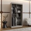 Schuifdeurkast RUBINO 100 cm in Kaszmir — interieur