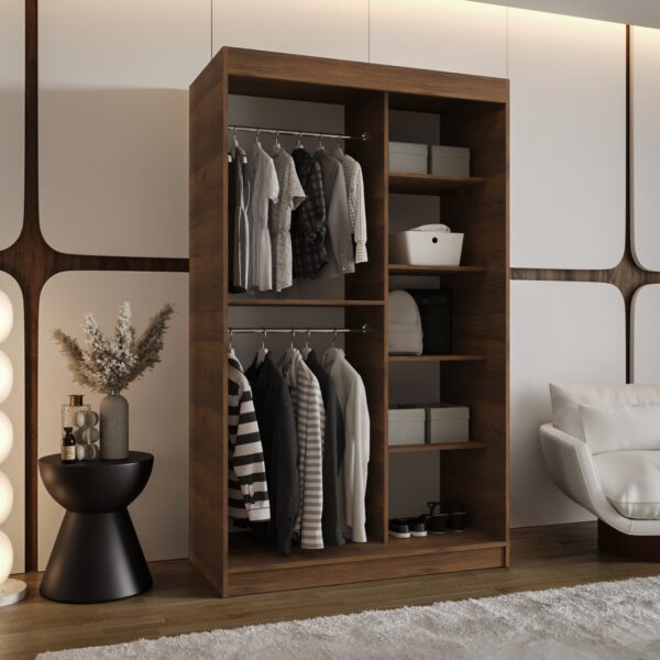 Schuifdeurkast RUBINO 120 cm — interieur