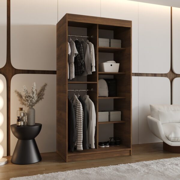 Schuifdeurkast RUBINO 100 cm — interieur